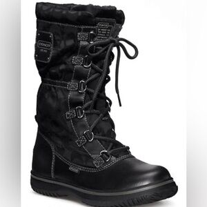 Coach Shiane all weather winter boots 5.5 women’s black logo